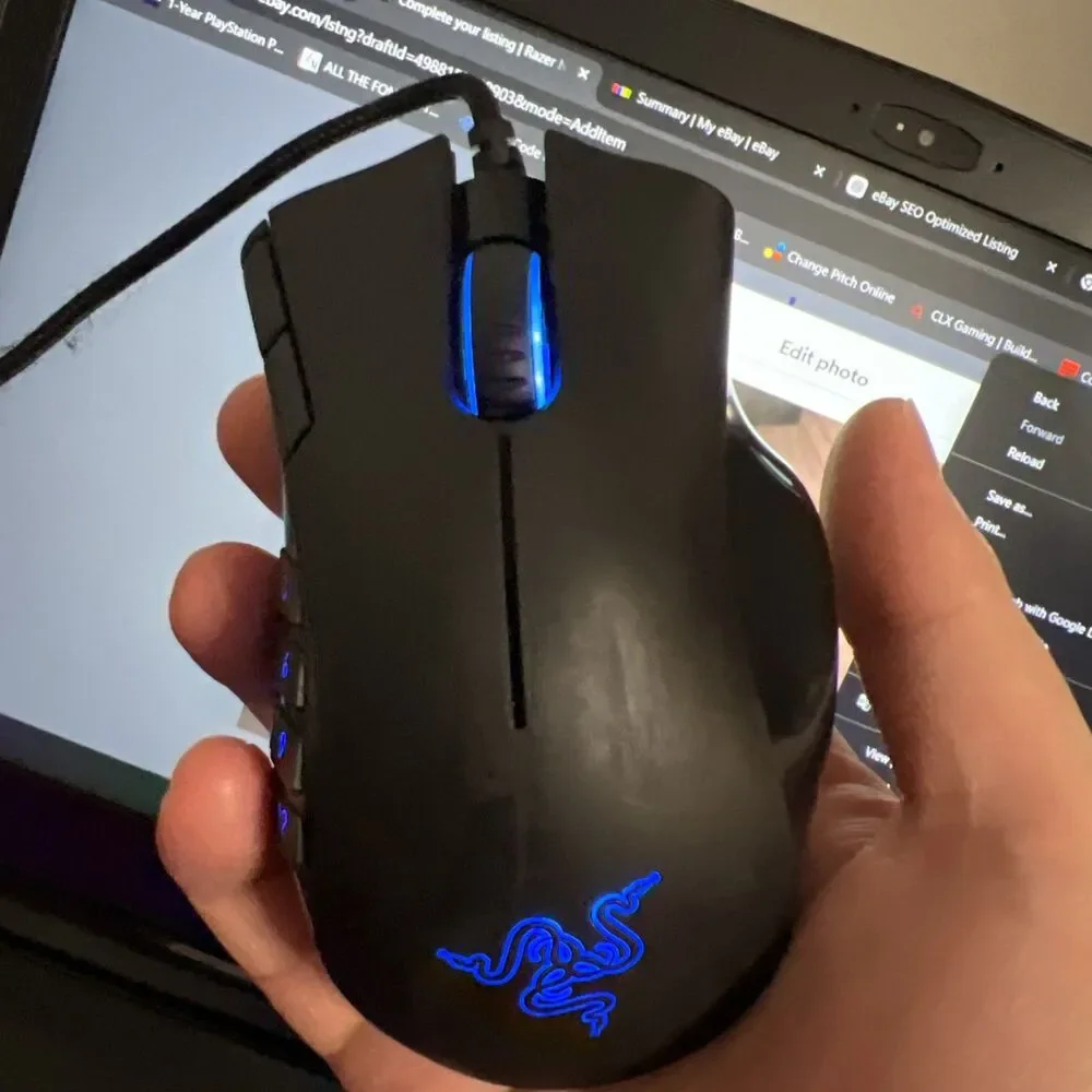 Razer Naga MMOG Gaming Mouse RZ01-0028 Wired 12 Thumb Button RGB